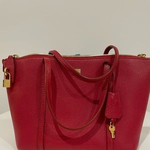 Dolce Gabbana "Miss Escape" red leather tote